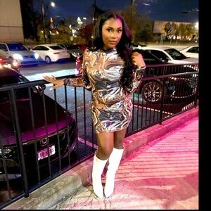 Swirl Pattern Mini Dress